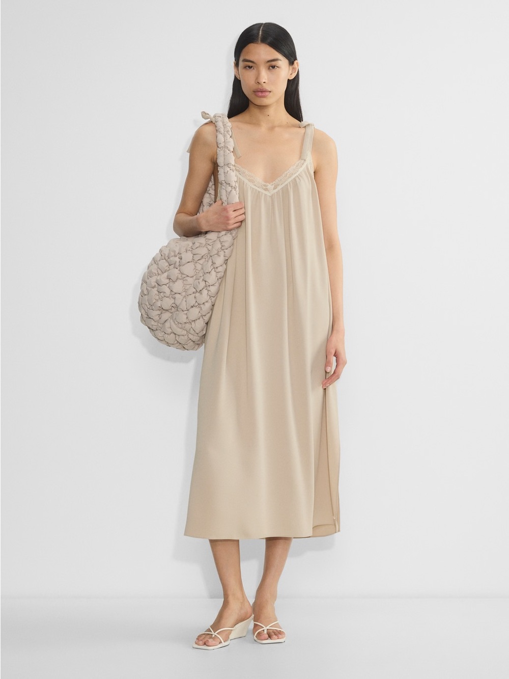 Wilfred Coterie Dress, Marcona Beige, Sz XS